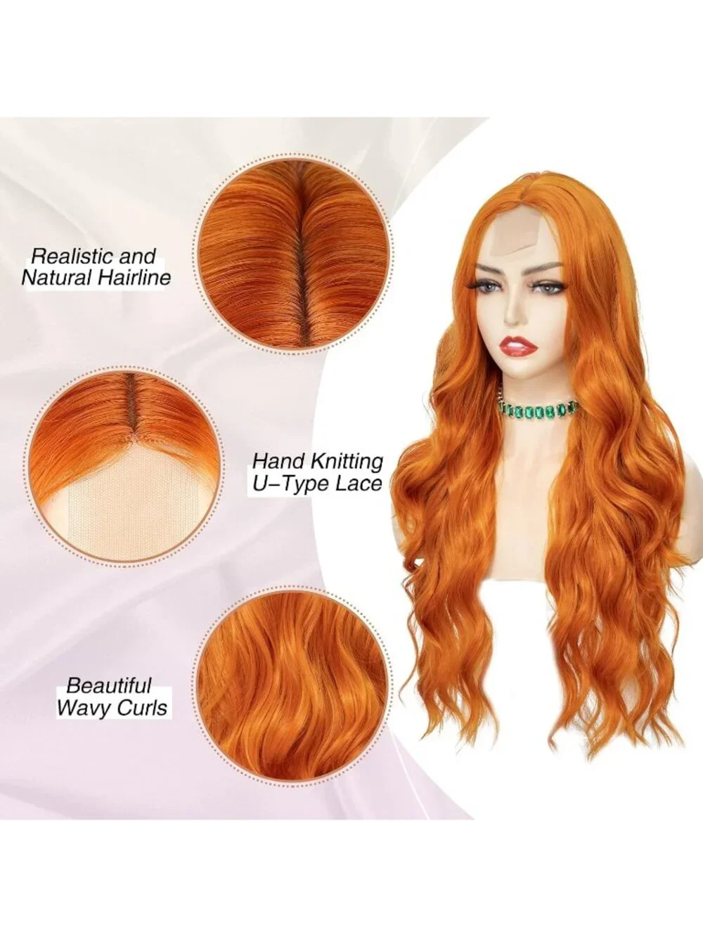 Women's Platinum Blonde 26 Inch Natural Looking Heat Resistant Long Wavy Wigs